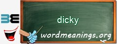 WordMeaning blackboard for dicky